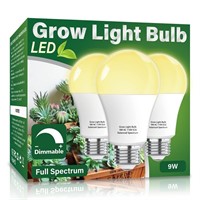 3 PACK Grow Light Bulb Indoor Grow Light A19