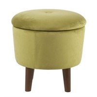 Modern Round Velvet Tufted Storage Ottoman