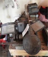 Baldor bench grinder and 10” chop saw