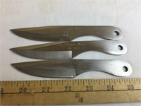 (3) EADER Throwing knives w/ sheath