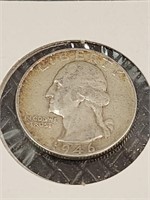 1946 silver Washington quarter