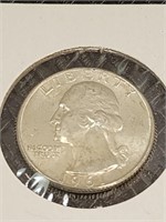 1961 D silver Washington quarter