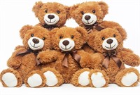Quaakssi 13.5 Teddy Bears, 5-Pack Plush Gifts