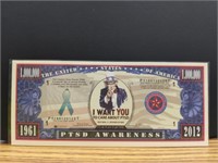 PTSD awareness banknote