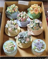 CERAMIC FLOWER CUPS & TREASURE BOXES