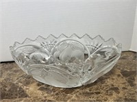 CRYSTAL BOWL 12" X 7" X 5"