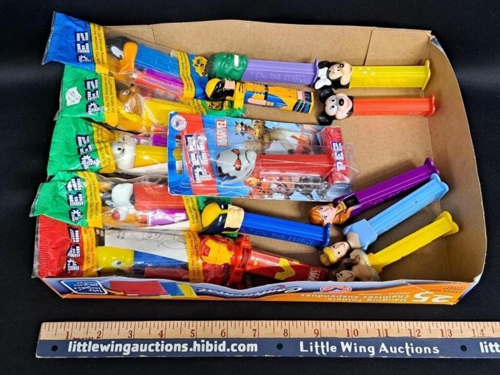 PEZ LOT-LOONEY TUNES/DISNEY/MARVEL