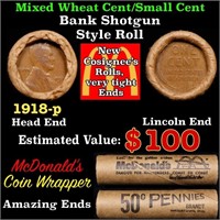 Lincoln Wheat Cent 1c Mixed Roll Orig Brandt McDon