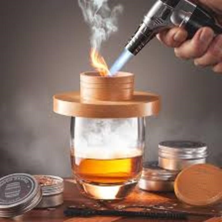 Cocktail Smoker Kit with Wood Chips and Torch