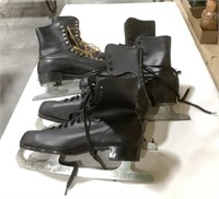 3 pairs of Ice Skates - Rally Pro, Imperial size