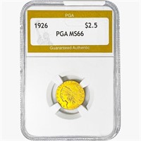 1926 $2.50 Gold Quarter Eagle PGA MS66