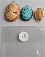 Cameo Pendants & Pin