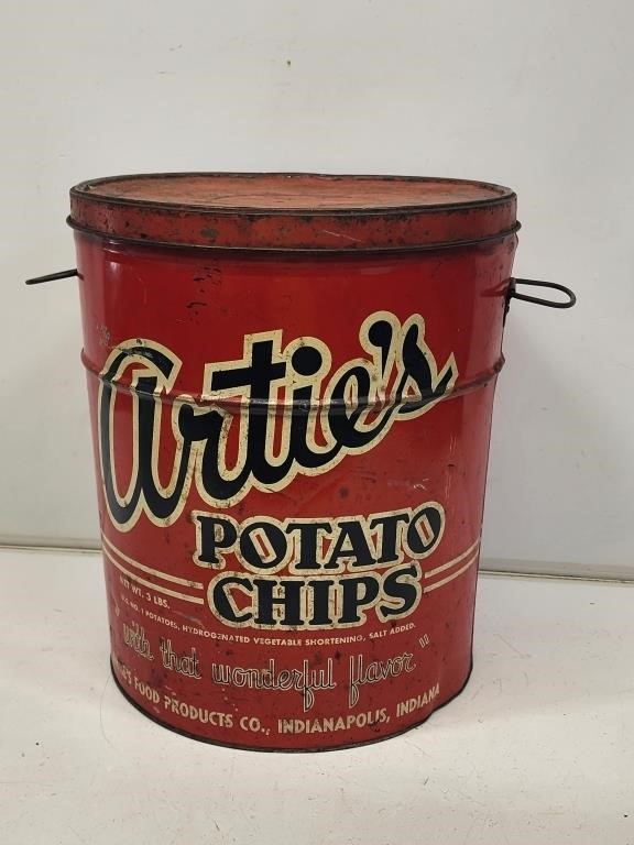 Artie's Potato Chip Can