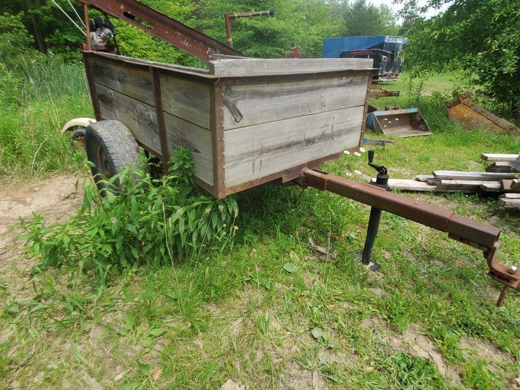 Homemade firewood trailer