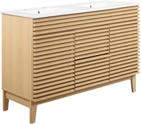 Modway Render 48" Bathroom Vanity in Oak White, Do