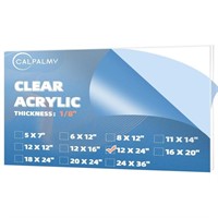 2-Pack 12 x 24” Clear Acrylic Sheet Plexiglass –