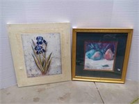 blue irises canvas art, 92' painting with frame