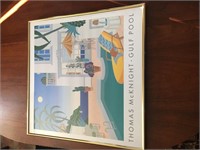 THOMAS MCKNIGHT GULF POOL FRAMED PRINT