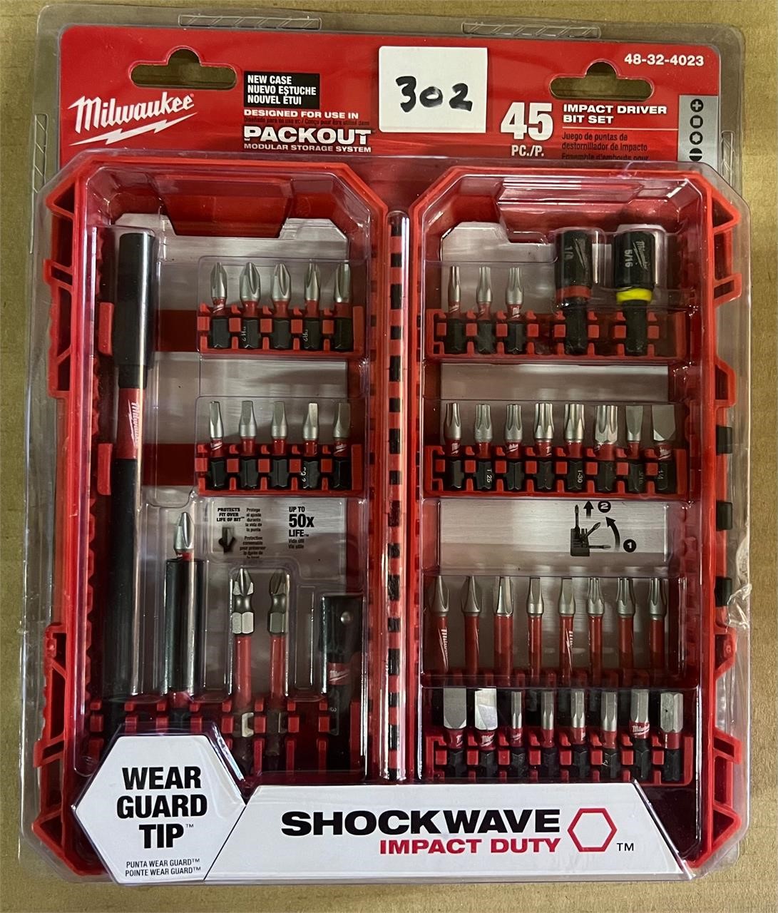 Milwaukee Packet 45pc Impact Driver Bit Set