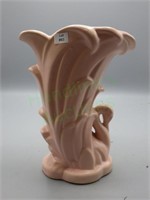 MCM McCoy pink swan pottery vase c. 1960s