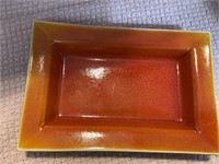 MCM Orange 9" Ceramic Tray