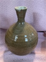 12" Pottery Vase Glazed