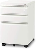 DEVAISE 3 Drawer Mobile File Cabinet with Lock