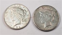 1922 & 1923-S Peace Dollars