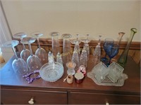Souvenir glass columbus OH, bud vases,  glasses -