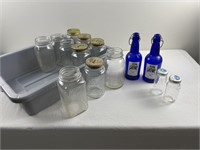 Atlas canning jars and unique bottle