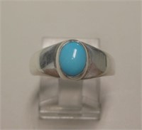 NA Sterling Silver Sleeping Beauty Turquoise Ring