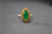 Sterling Emerald Turkish Style Ring
