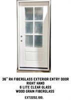 36" RH Fiberglass Exterior Door