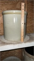 Glazed Stoneware Crock  (nice)