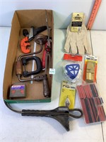 Work Gloves, Razor Blades, Hand Drill & Misc