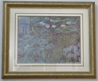 Framed Claude Monet Waterlilies Print 27" x 32"