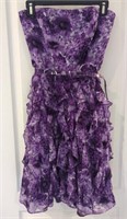 White House size 6 Purple floral sleeveless dress
