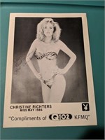 Signed Christine Richters Miss May 1986 Q102 KFMQ