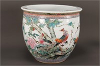 Large Chinese Porcelain Jardiniere,