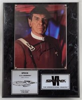 Signed Leonard Nimoy Limited Edition Spock Plaque