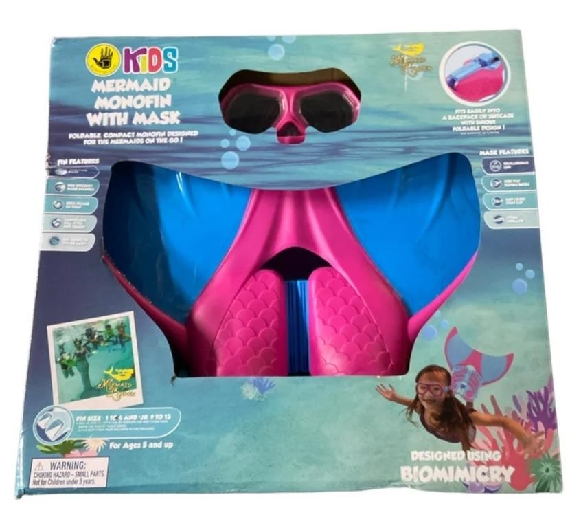 Body Glove Kids Mermaid fin and swim mask
