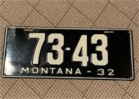 1932 Montana License Plate