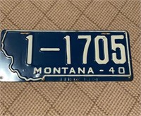 1940 Montana License Plate