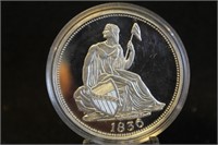 1836 COPY 1oz .999 Silver Seated Liberty