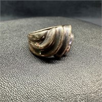 Sterling Silver Abstract Ridge Ring