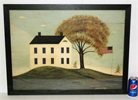 Warren Kimble Print "House With a Flag"