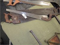 LOT OF OLD HAND SAWS