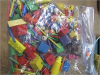 TINKER TOY PIECES & LEGO PIECES