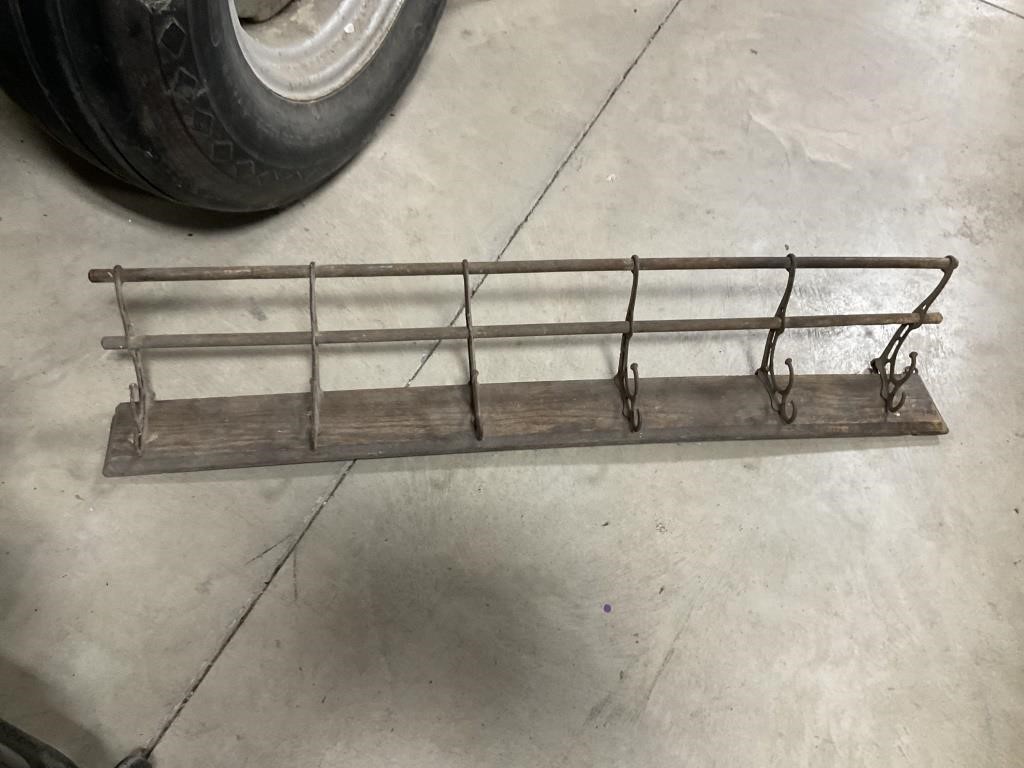 Antique 4ft Wall Hat Rack PU ONLY