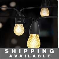 Qty 2 Outdoor String Lights with 20 LED Bulbs, 49'